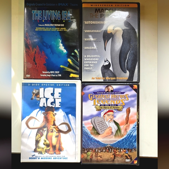 Family Friendly Movies on DVD Bundle - March of the Penguins - Ice Age + more - Picture 1 of 3